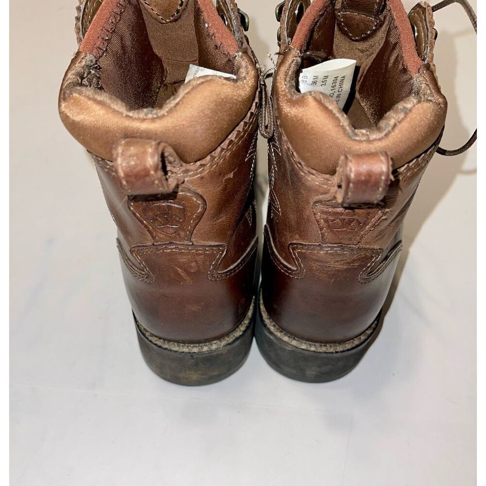 Ariat Brown Leather Ankle Boots - Picture 8 of 10